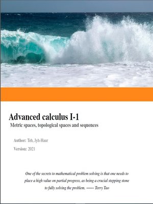cover image of Advanced calculus I-1
